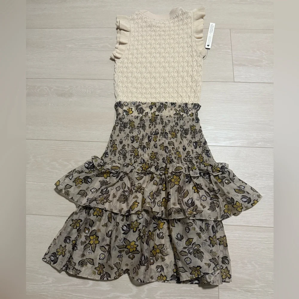 Anthropologie Current Air Ruffle Crewneck Mini Sweater Dress - Picture 10 of 10